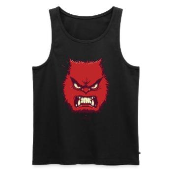 Angry - Men's Premium Organic Tank Top - black - Front - Michal (187cm)