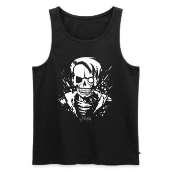 Bienvenue dans les années 80 avec Zombie - Débardeur bio Premium Homme - noir - Devant - Michal (187cm)
