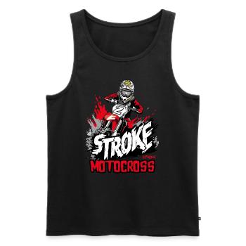 2-Takt Motocross - Männer Premium Bio Tank Top - Schwarz - Vorne - AI Model Male 178 light (178cm)