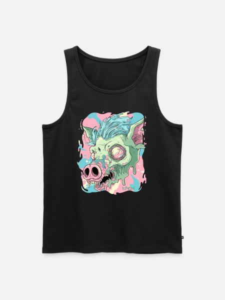 Psychedelic Acid Pig - Men's Premium Organic Tank Top - black
