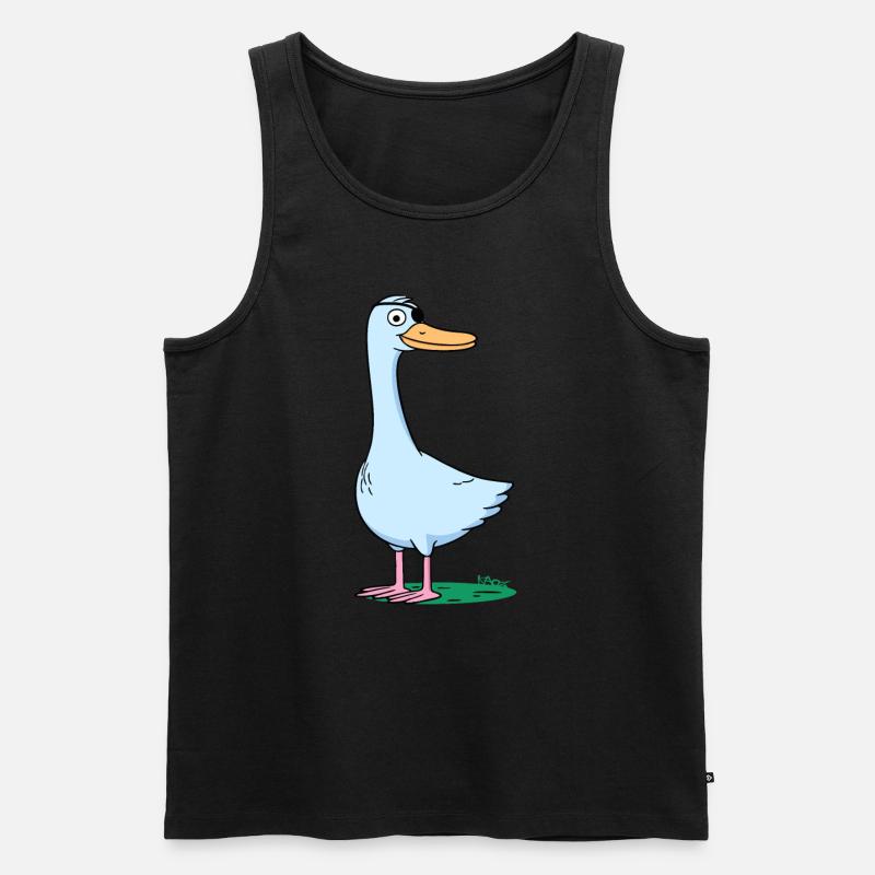 Die einäugige Gans - Männer Premium Bio Tank Top - Schwarz