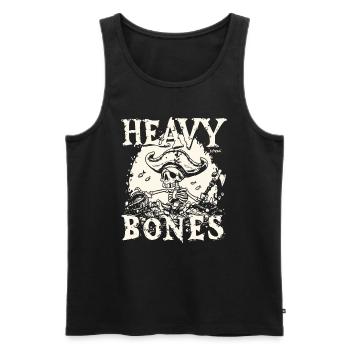 Heavy Bones : Trésor de pirate et Pirate - Débardeur bio Premium Homme - noir - Devant - AI Model Male 178 light (178cm)