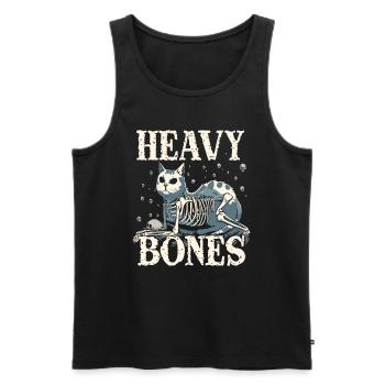Heavy Boned Cat - Men's Premium Organic Tank Top - black - Front - Michal (187cm)