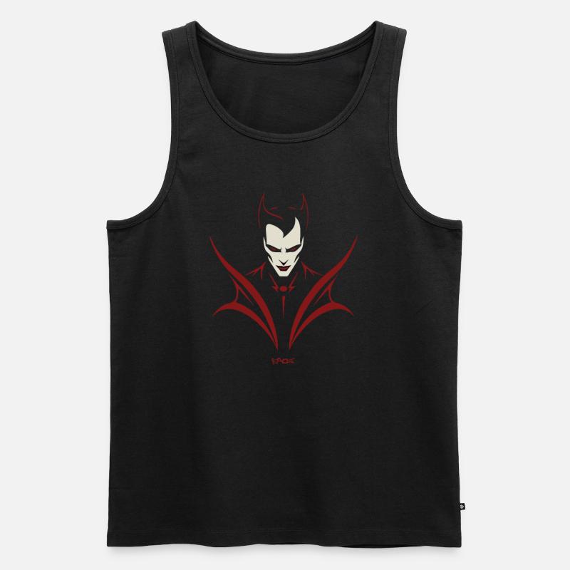Vampir Emblem - Männer Premium Bio Tank Top - Schwarz