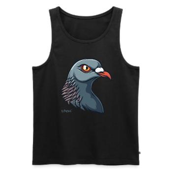 A dove's head, the head of a dove - Men's Premium Organic Tank Top - black - Front - AI Model Male 178 light (178cm)