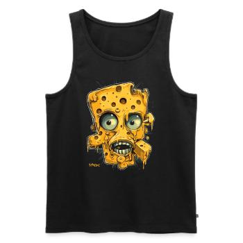 Great cheesy cheese head - Men's Premium Organic Tank Top - black - Front - AI Model Male 178 light (178cm)