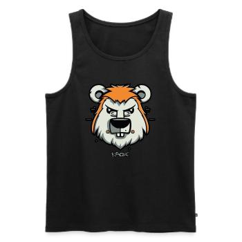 Hamster, Beaver, Rodent - Men's Premium Organic Tank Top - black - Front - AI Model Male 178 light (178cm)