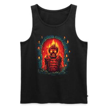 Der Zorn des Zombie-Kerker-Pharaos - Männer Premium Bio Tank Top - Schwarz - Vorne - AI Model Male 178 light (178cm)