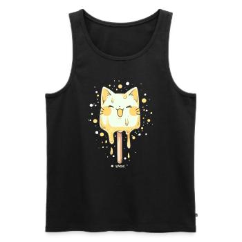 Eis Katze am Stil - Männer Premium Bio Tank Top - Schwarz - Vorne - AI Model Male 178 light (178cm)