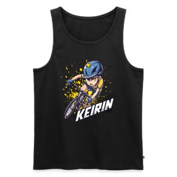 Japanese Keirin Cycling Anime Character - Men's Premium Organic Tank Top - black - Front - Michal (187cm)