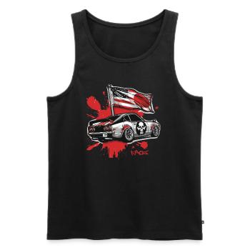 Amerikanisch-japanisches Japan USA JDM Retro-Auto - Männer Premium Bio Tank Top - Schwarz - Vorne - Michal (187cm)