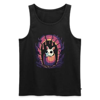 Der niedliche Kerker Hase in einem Fass - Männer Premium Bio Tank Top - Schwarz - Vorne - Michal (187cm)