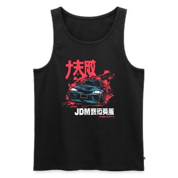 JDM Street Racing 90s Sports Car from Japan - Men's Premium Organic Tank Top - black - Front - Michal (187cm)