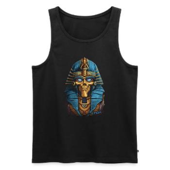 Pharaon égyptien super cool et funky - Débardeur bio Premium Homme - noir - Devant - AI Model Male 178 light (178cm)