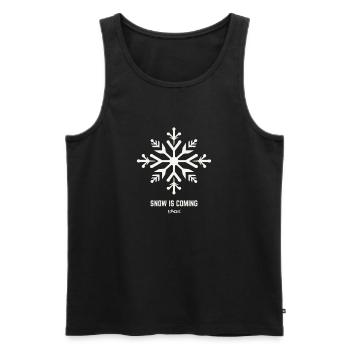 Snow is coming. - Men's Premium Organic Tank Top - black - Front - Michal (187cm)