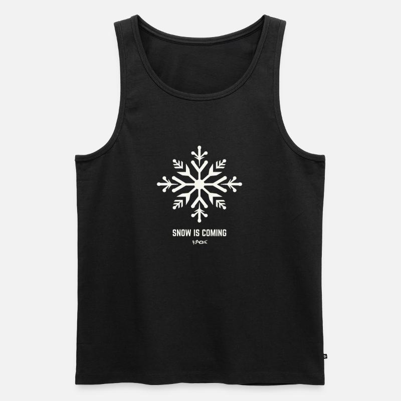 Es kommt Schnee. - Männer Premium Bio Tank Top - Schwarz