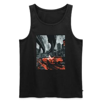 JDM Anime Japonais Super Voiture De Sport Drift Voiture - Débardeur bio Premium Homme - noir - Devant - Michal (187cm)
