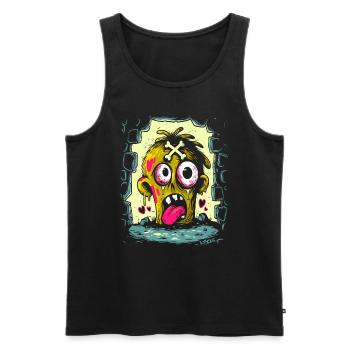 Beschütze den Eingang zur Kerker Zombie Pirat - Männer Premium Bio Tank Top - Schwarz - Vorne - AI Model Male 178 light (178cm)