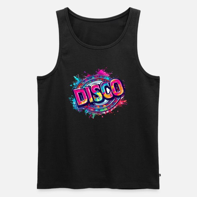 Super cooles Disco-Design - Männer Premium Bio Tank Top - Schwarz