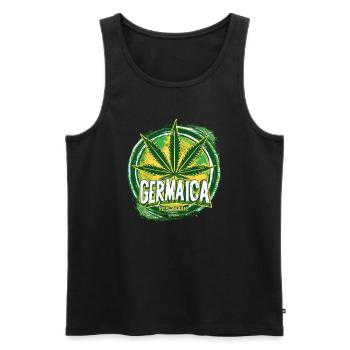 yes ayah! Germaica Germany cannabis Jamaika legal - Männer Premium Bio Tank Top - Schwarz - Vorne - Michal (187cm)