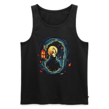 Dämonen sind auch Menschen - Männer Premium Bio Tank Top - Schwarz - Vorne - AI Model Male 178 light (178cm)