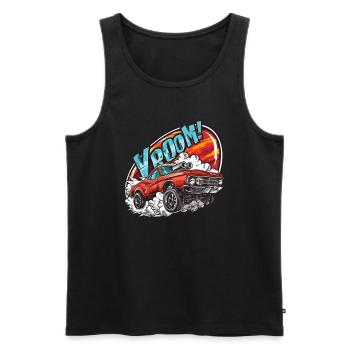 Monster Truck Drag Race Muscle Car - Débardeur bio Premium Homme - noir - Devant - Michal (187cm)