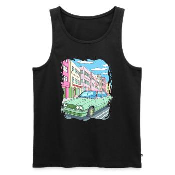 Candy Colored Road Cruiser Car - Men's Premium Organic Tank Top - black - Front - AI Model Male 178 light (178cm)