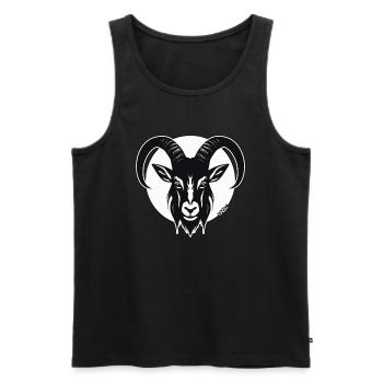 Die Schatten Ziege, ein Ziegenbock - Männer Premium Bio Tank Top - Schwarz - Vorne - Michal (187cm)