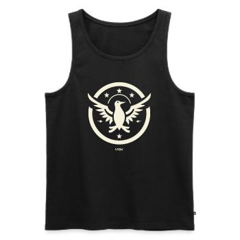 Peace, you birds! - Men's Premium Organic Tank Top - black - Front - Michal (187cm)
