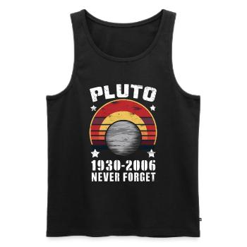 Pluto 1930-2006 Nie Vergessen Retro - Männer Premium Bio Tank Top - Schwarz - Vorne - AI Model Male 178 light (178cm)