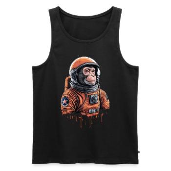 Space Monkey Explorer Adventure - Men's Premium Organic Tank Top - black - Front - AI Model Male 178 light (178cm)