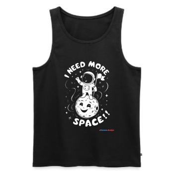 Ich Brauche Mehr Platz Weltraum - Männer Premium Bio Tank Top - Schwarz - Vorne - Michal (187cm)