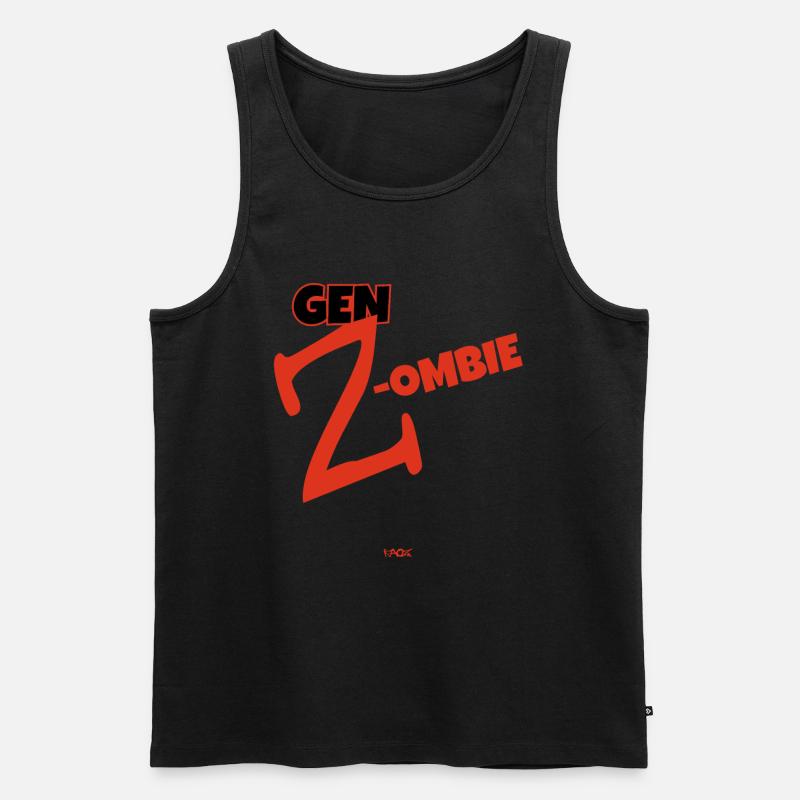 Zombie der Gen-Z-Zombies - Männer Premium Bio Tank Top - Schwarz