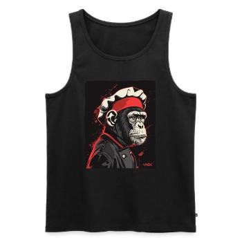 Monkey Chef and Monkey Chef - Men's Premium Organic Tank Top - black - Front - AI Model Male 178 light (178cm)