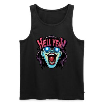 Damn yes, demonic party woman - Men's Premium Organic Tank Top - black - Front - Michal (187cm)