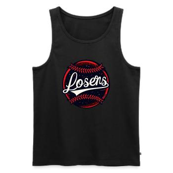 Team für Verlierer - Männer Premium Bio Tank Top - Schwarz - Vorne - Michal (187cm)