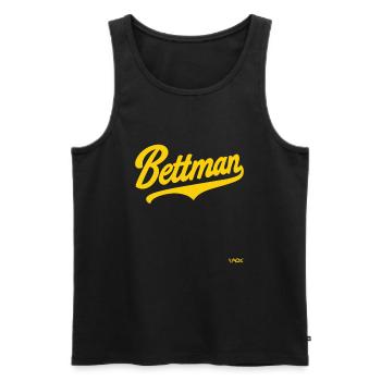 Bettman - Men's Premium Organic Tank Top - black - Front - Michal (187cm)