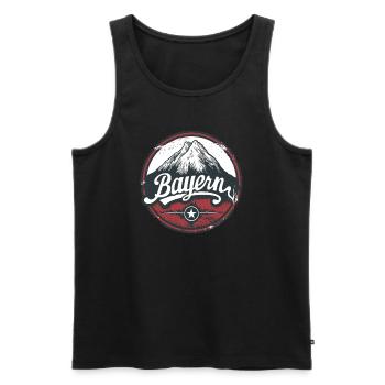 Natur und Berge in Bayern - Männer Premium Bio Tank Top - Schwarz - Vorne - AI Model Male 178 light (178cm)