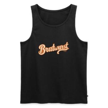 Bratwurst - Men's Premium Organic Tank Top - black - Front - Michal (187cm)