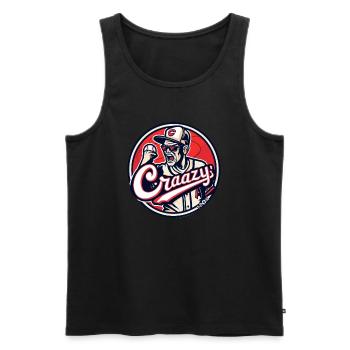 Team Crazy: The Crazy Ones - Men's Premium Organic Tank Top - black - Front - AI Model Male 178 light (178cm)