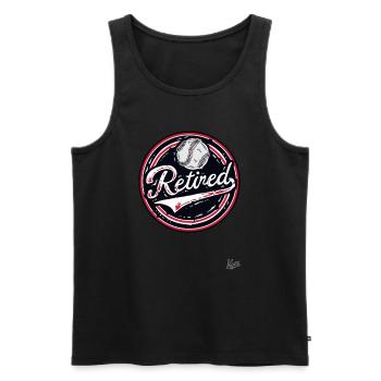 Retired pensioners - Men's Premium Organic Tank Top - black - Front - Michal (187cm)