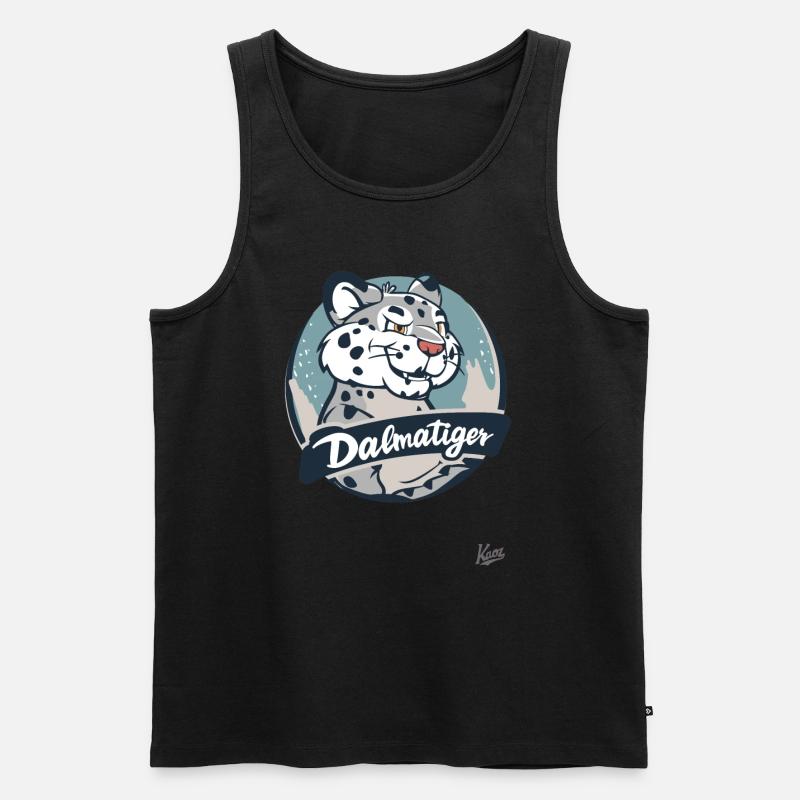 Der Dalmatiger: Der Dalmatiner-Tiger - Männer Premium Bio Tank Top - Schwarz