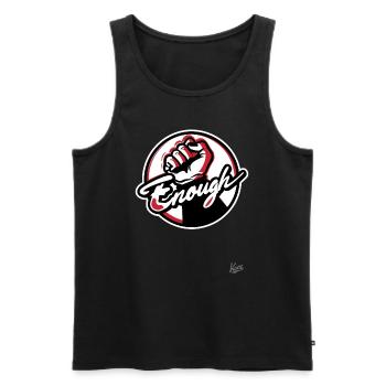 Fist in the air, enough is enough - Men's Premium Organic Tank Top - black - Front - AI Model Male 178 light (178cm)