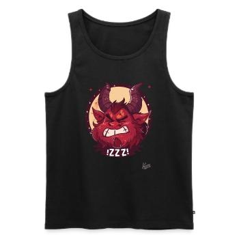 Müder und verschlafener schlafender Krampus - Männer Premium Bio Tank Top - Schwarz - Vorne - Michal (187cm)