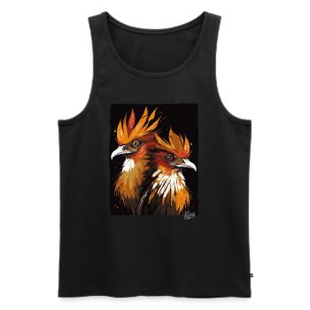 Ein Paar Hoatzin-Vögel - Männer Premium Bio Tank Top - Schwarz - Vorne - AI Model Male 178 light (178cm)
