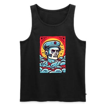 The Zombie Soldier's Mission: Be Superior - Men's Premium Organic Tank Top - black - Front - AI Model Male 178 light (178cm)