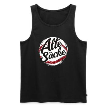 Équipe parodique de baseball : Old Sacks - Débardeur bio Premium Homme - noir - Devant - Michal (187cm)
