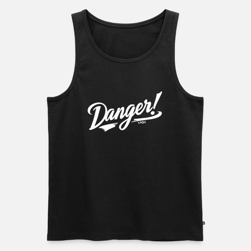 Danger - Gefahr - Männer Premium Bio Tank Top - Schwarz