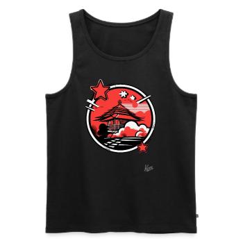 Japans Japanischer Shinto-Pagoden-Tempel - Männer Premium Bio Tank Top - Schwarz - Vorne - AI Model Male 178 light (178cm)