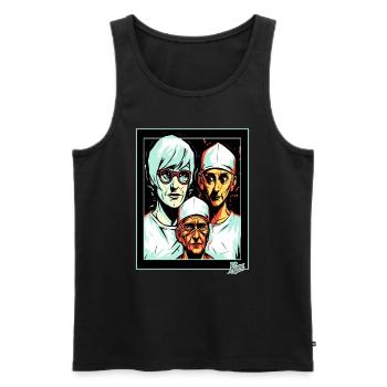 Pop Art and Doctors of Horror - Men's Premium Organic Tank Top - black - Front - Michal (187cm)